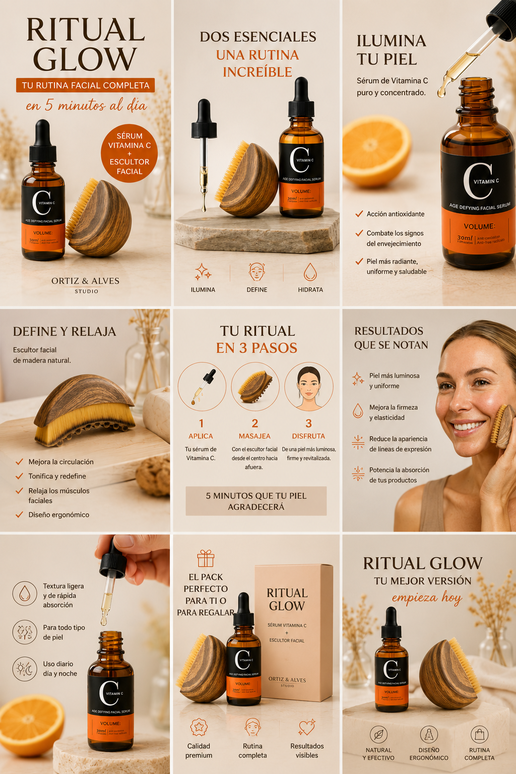 Pack Ritual Glow - Escultor Facial + Sérum Vitamina C